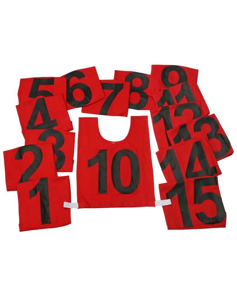 Set of Numbered Bibs 115 (2 side print) SGS