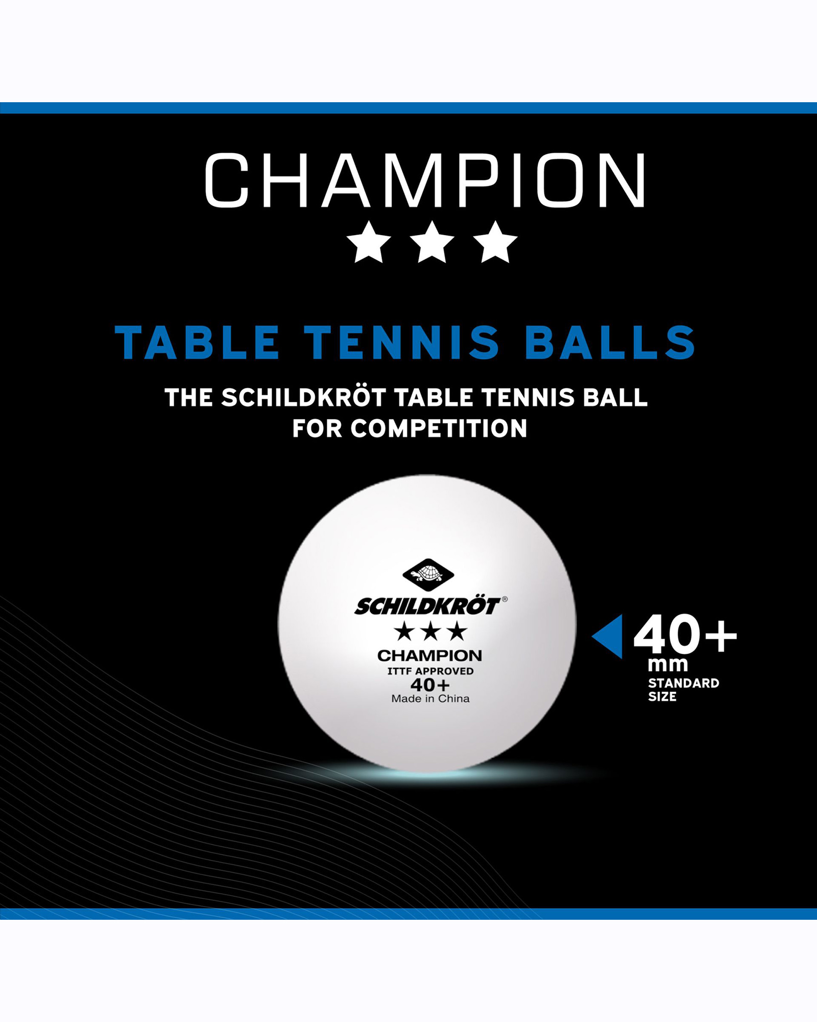 Donic Champion 3* White 40+ Table Tennis Balls - Image 3