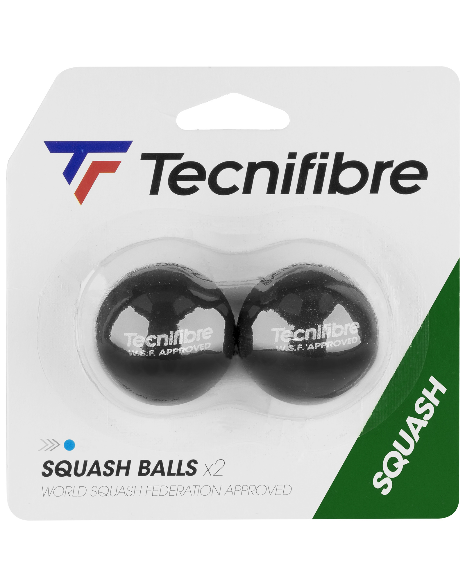 Tecnifibre Squash Balls Blue Dot 2pk SGS