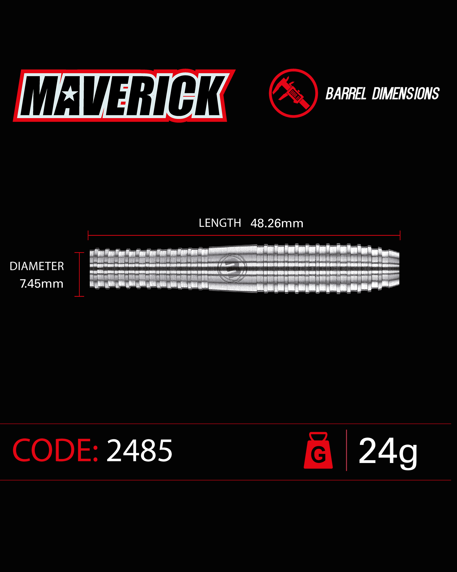 Winmau Maverick Steeltip Dart Set - Image 5