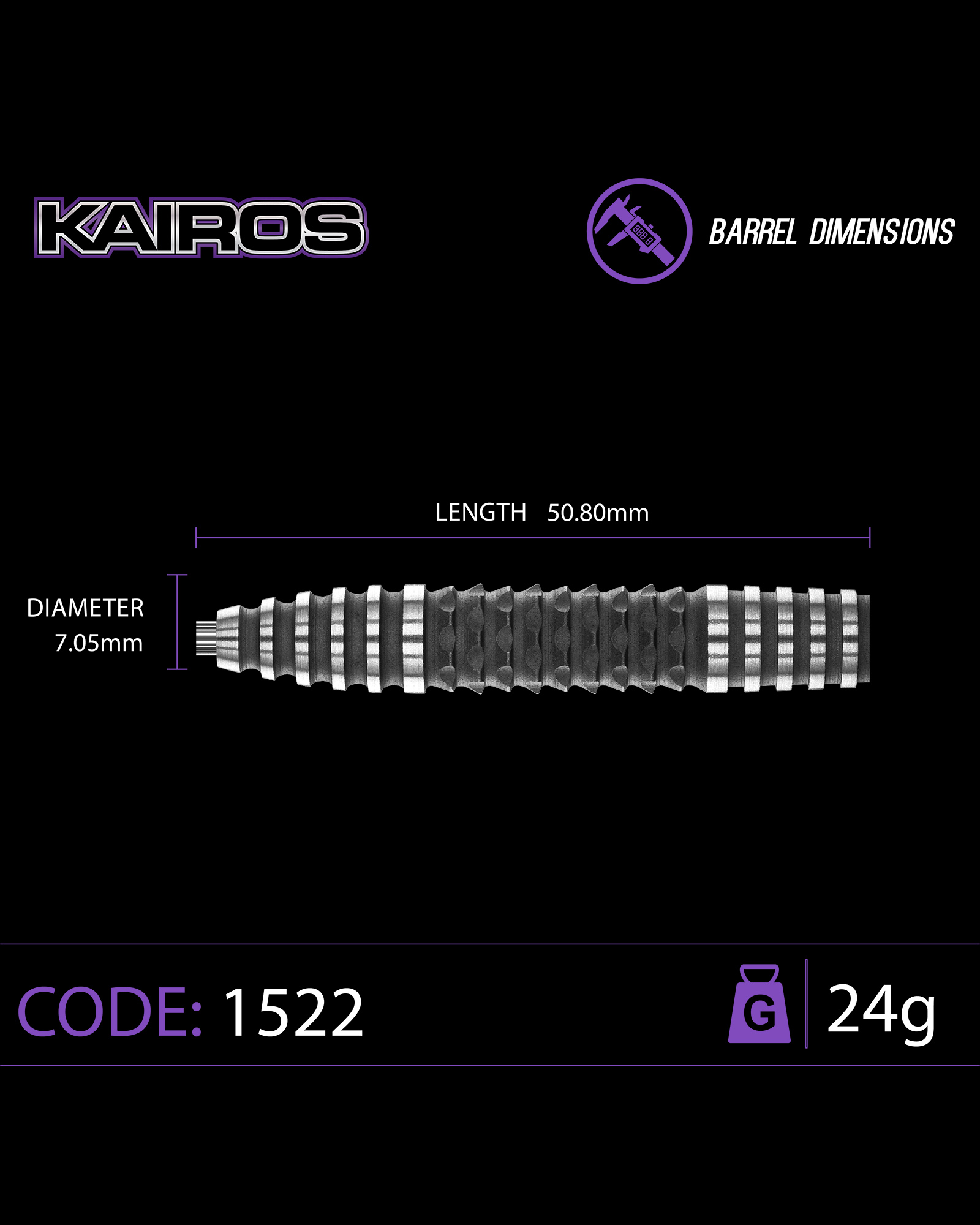 Winmau Kairos 90% Tungsten Dart Set