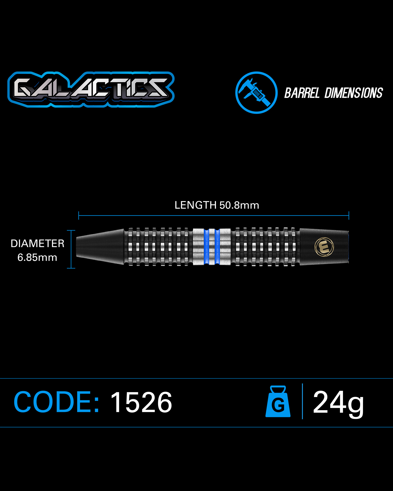 Winmau Galactics 90% Tungsten Dart Set