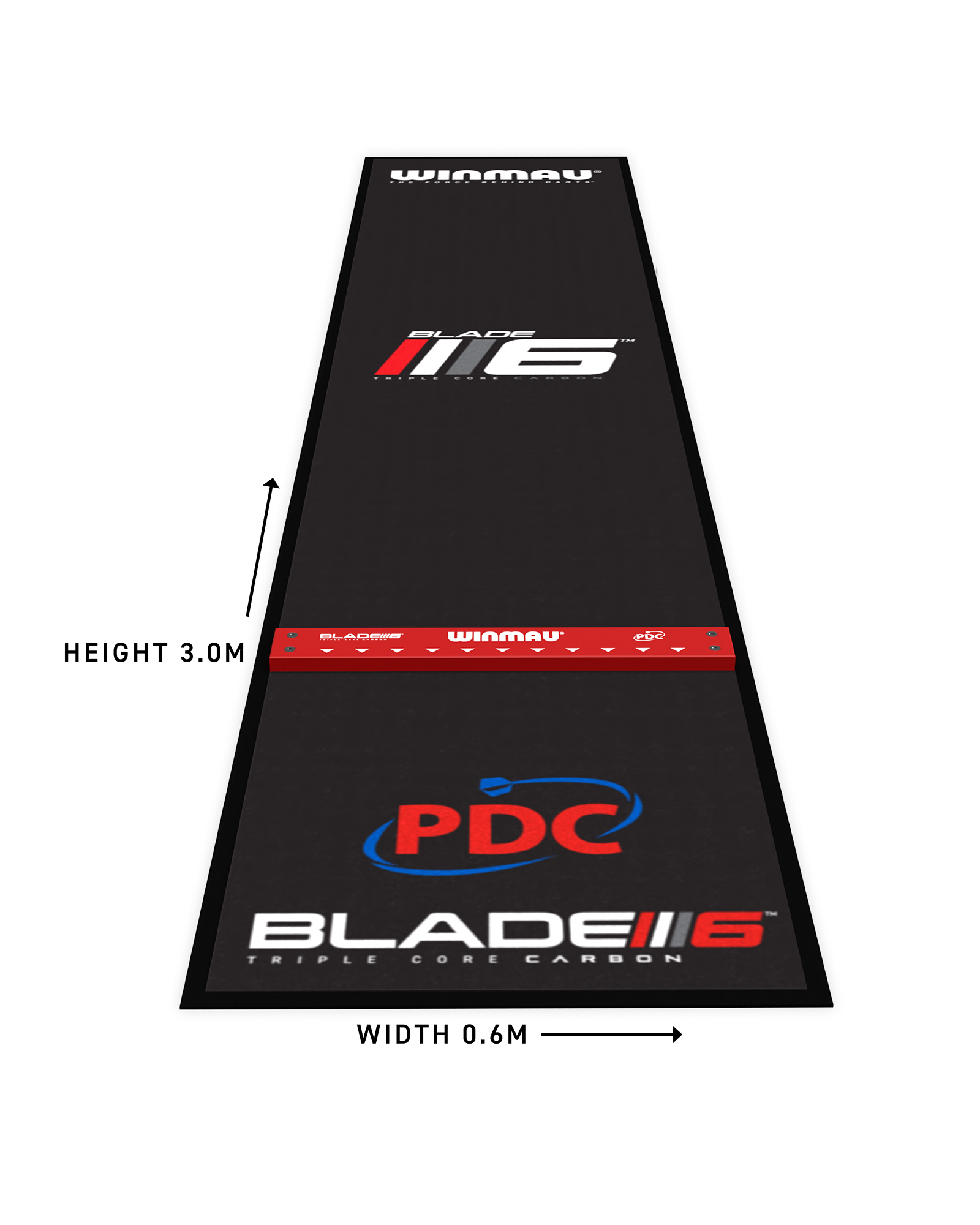 8215 PRO ZONE PRECISION BLADE 6 MAT4_W Winmau Pro Zone Precision Soft Feel Dart Mat