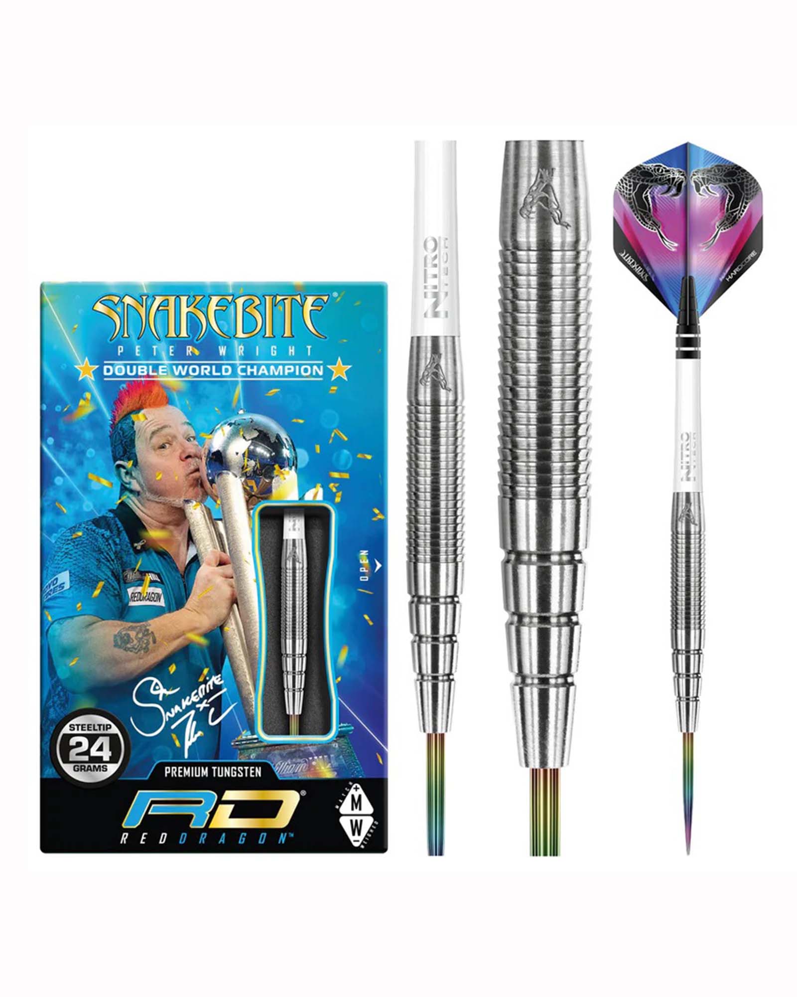 Red Dragon Peter Wright Snakebite PL15 Dart Set