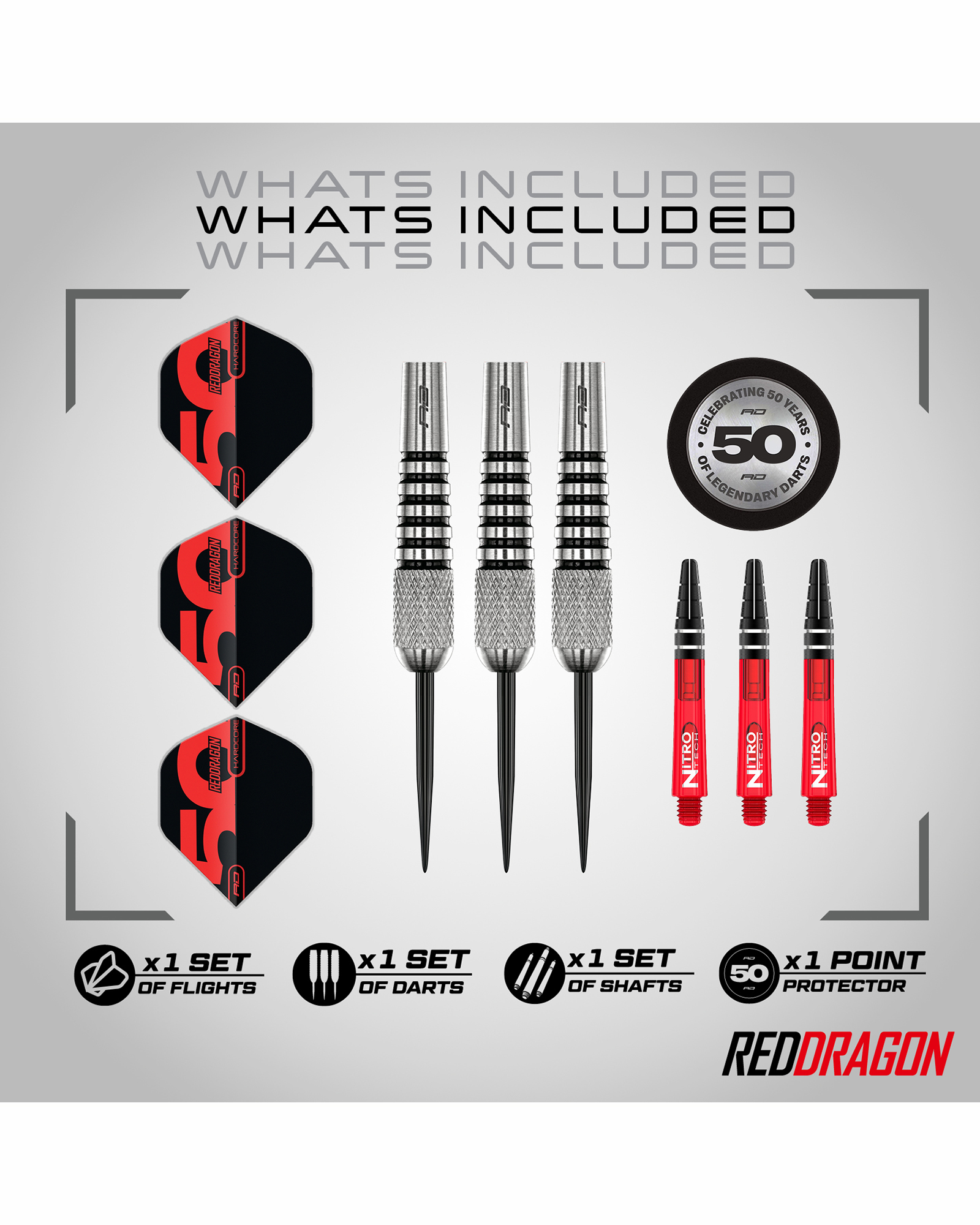 Red Dragon Flightmaster Torpedo 2: 24g Dart Set 50 Year LTD - Image 2