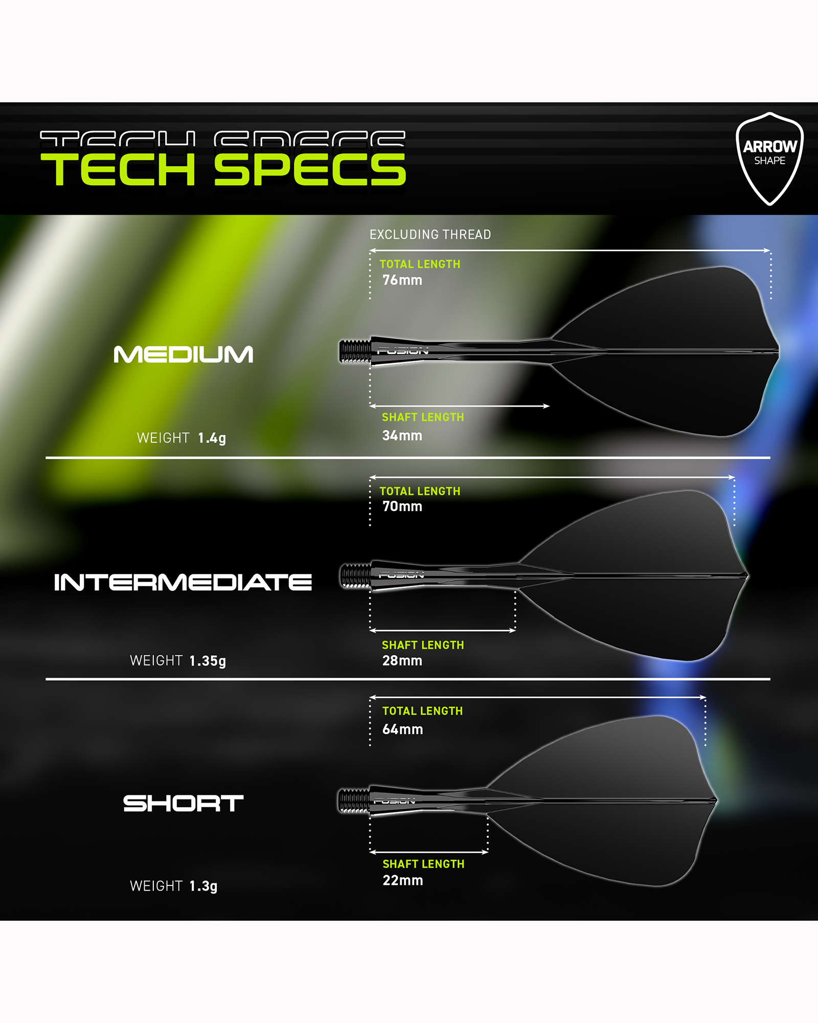 Winmau Fusion Arrow Flight & Dart Shaft 3 pack - Image 8