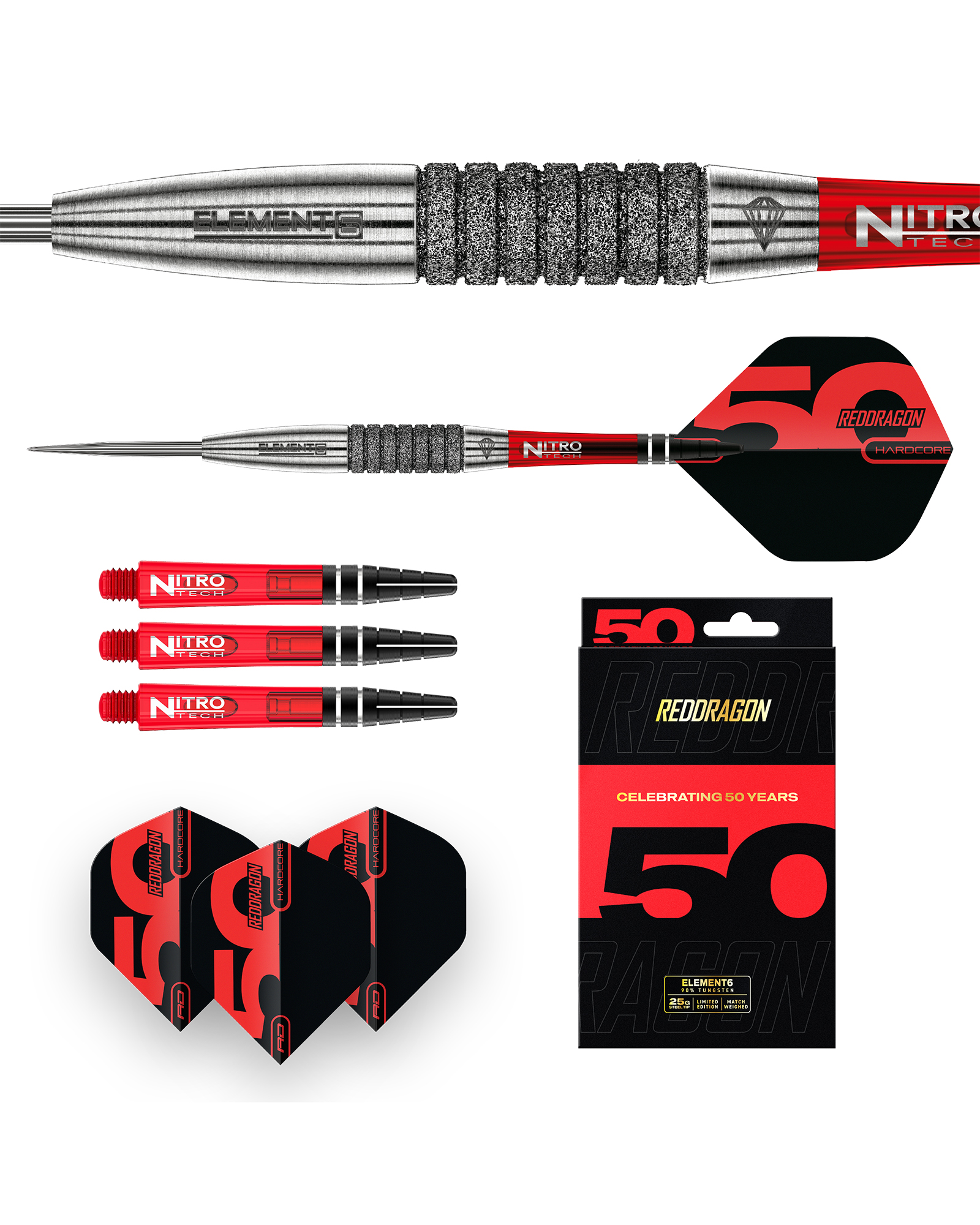 Red Dragon Element6 Dart Set 50 Year LTD - Image 5