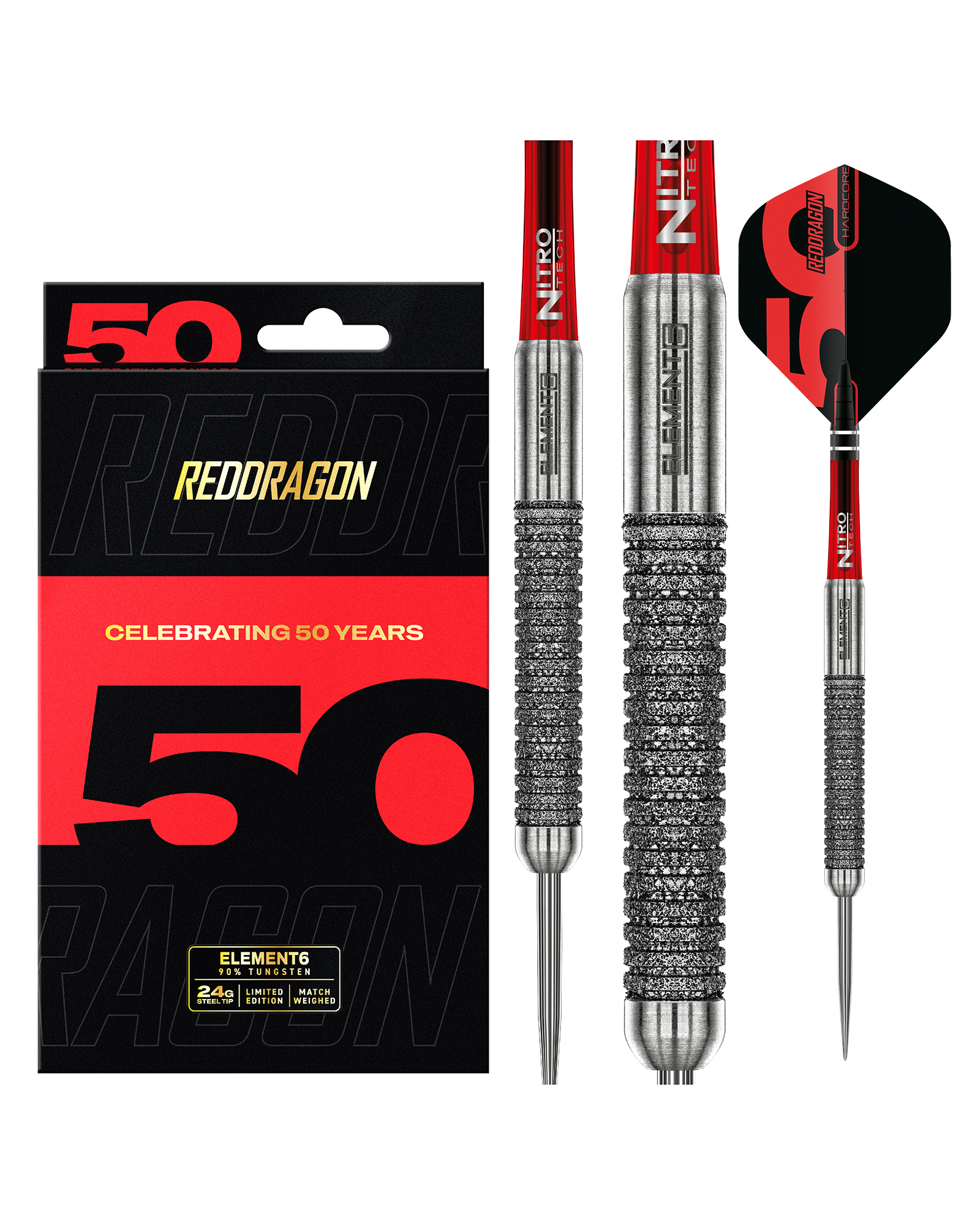 Red Dragon Element6 Dart Set 50 Year LTD