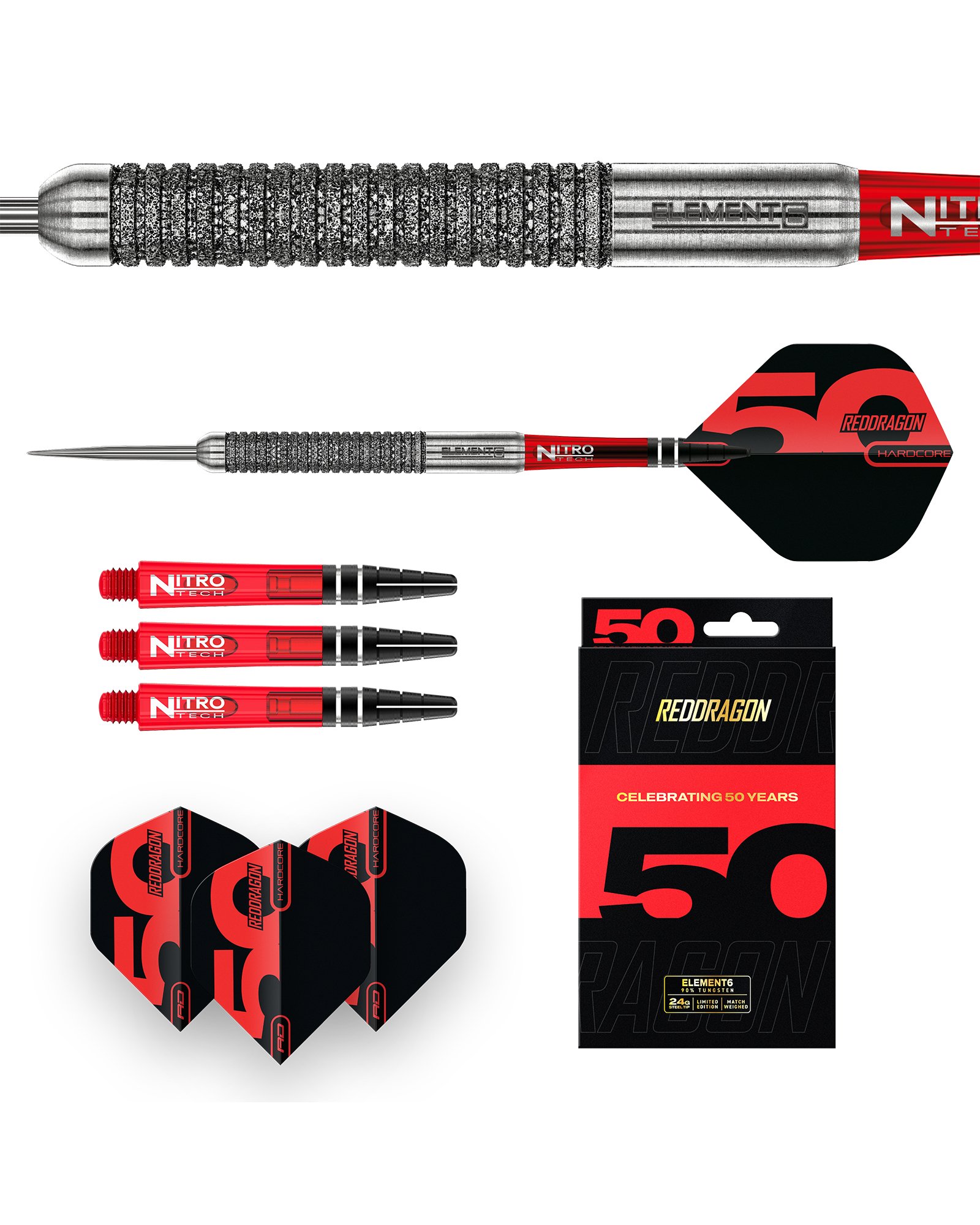 Red Dragon Element6 Dart Set 50 Year LTD - Image 10