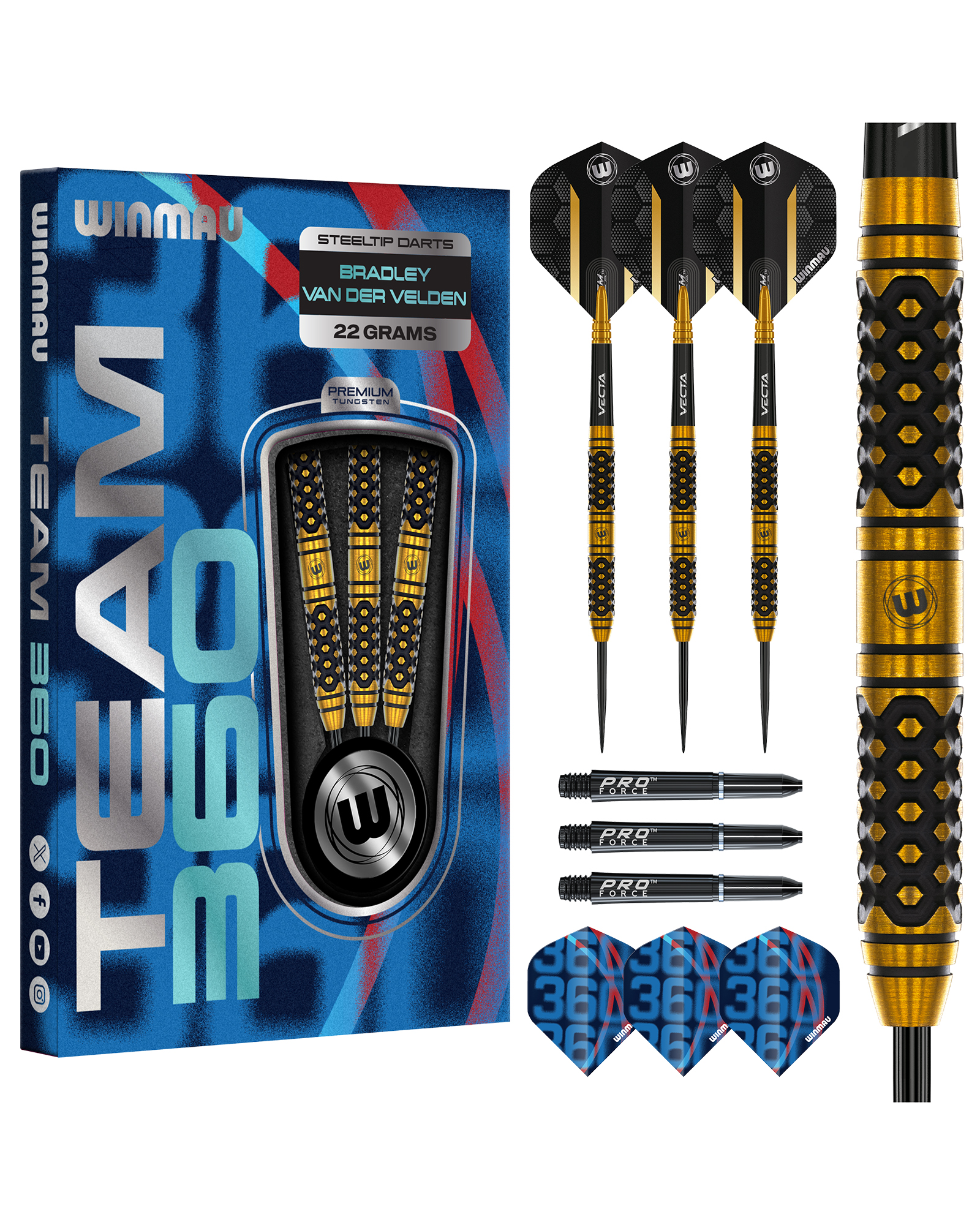 Winmau Bradley van der Velden 22g Dart Set