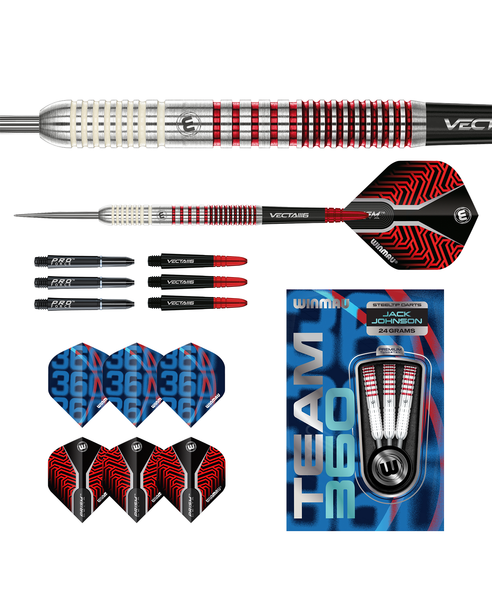 Winmau Jack Johnson 24g Dart Set - Image 6