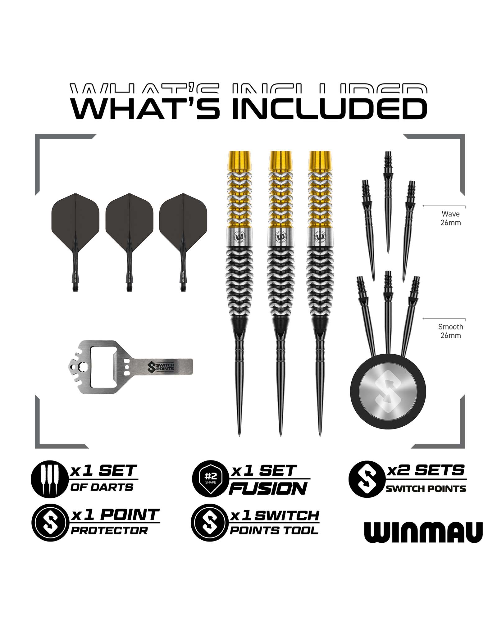 Winmau Exion Torpedo Switch Point Dart Set - Image 3
