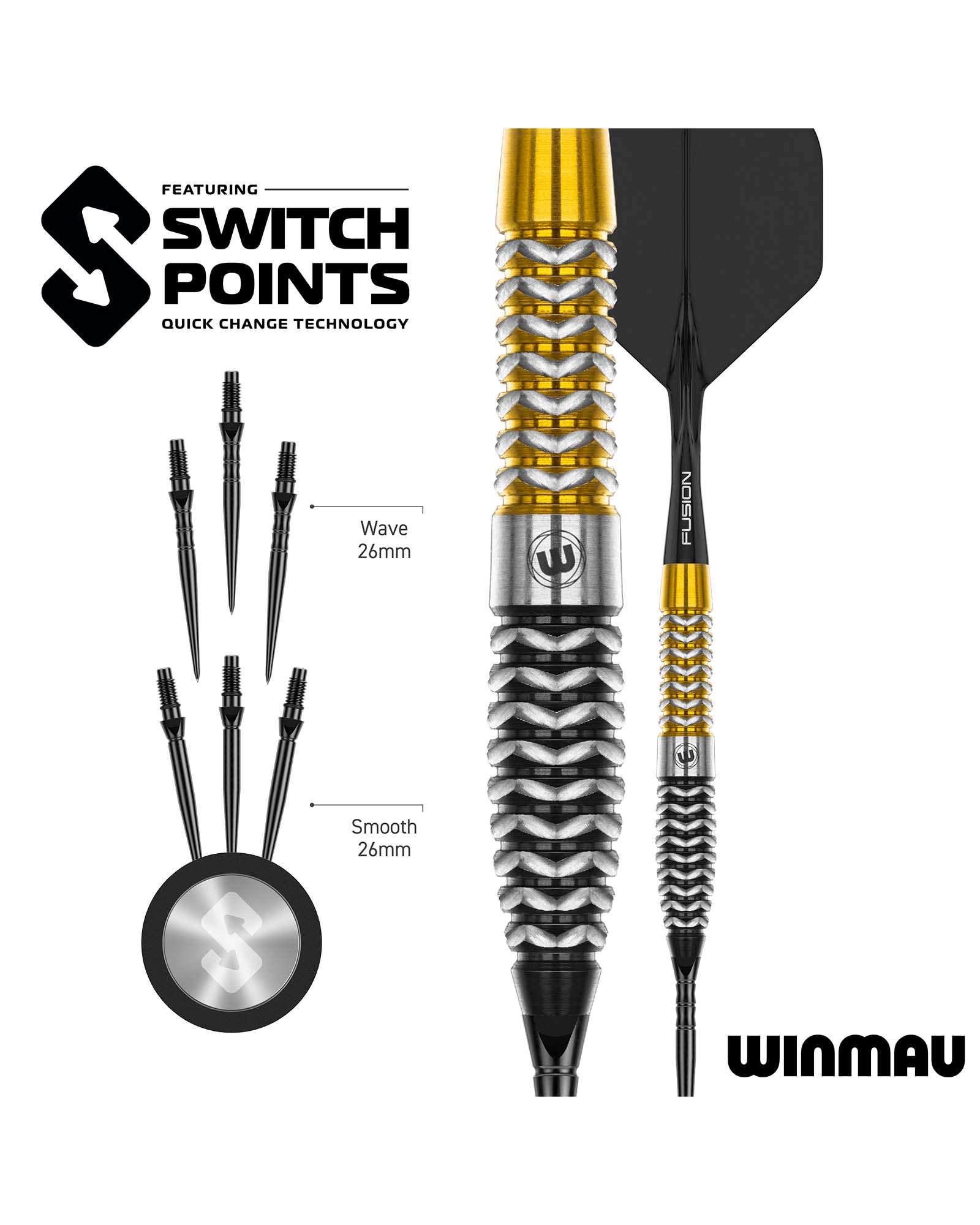 Winmau Exion Torpedo Switch Point Dart Set - Image 7