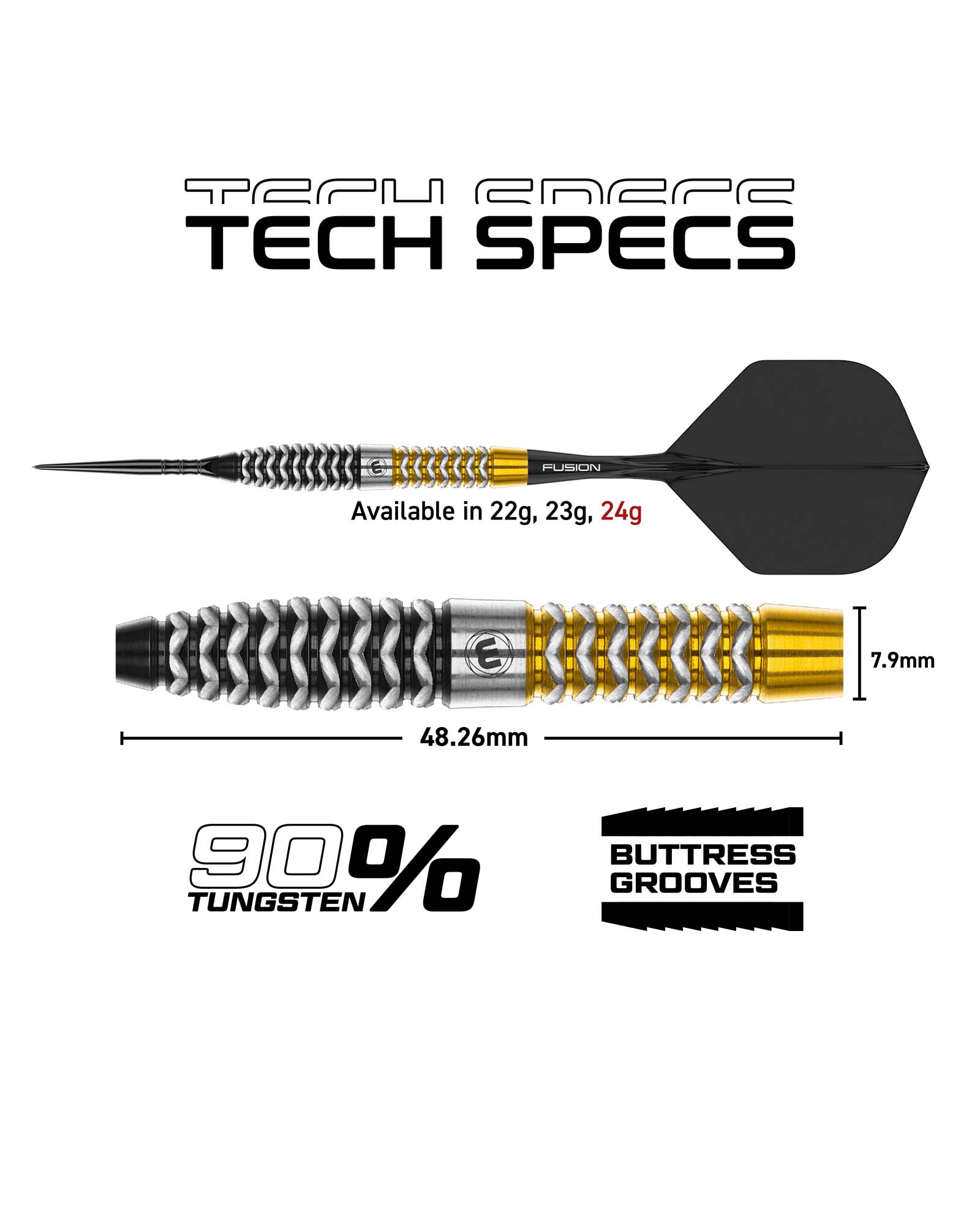 Winmau Exion Torpedo Switch Point Dart Set - Image 9