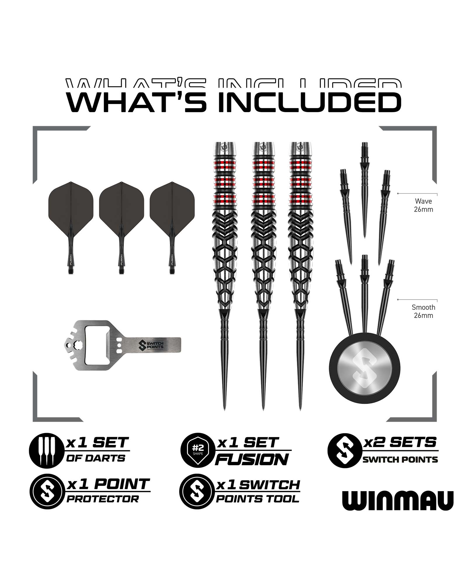 Winmau Fornax Torpedo Switch Point Dart Set - Image 3