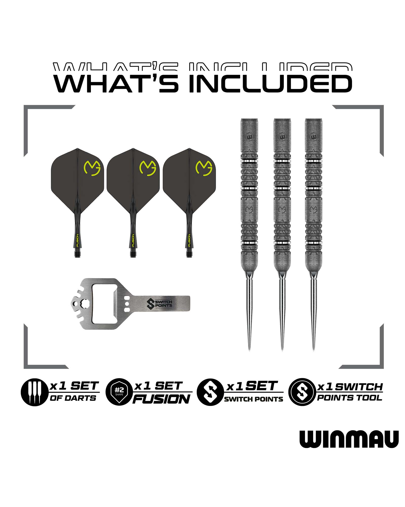 Winmau MVG Signature Edition Switch Point 23g Dart Set - Image 2