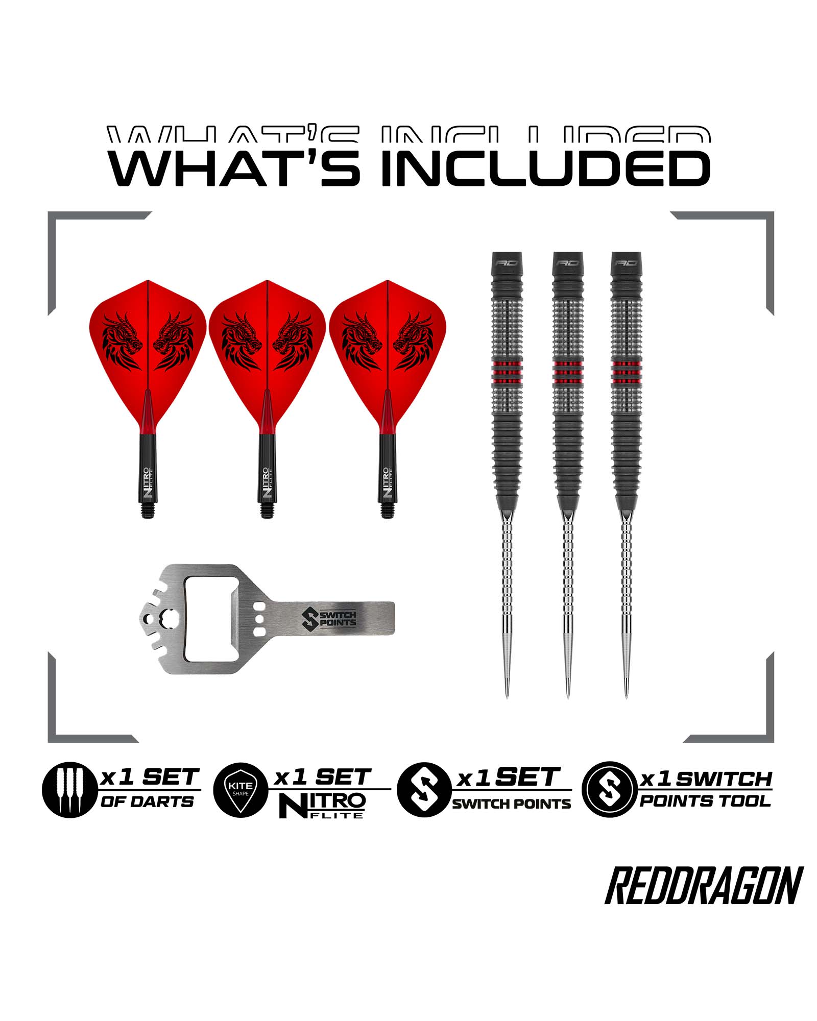Red Dragon Jonny Clayton Hiraeth Switch Point Dart Set - Image 4