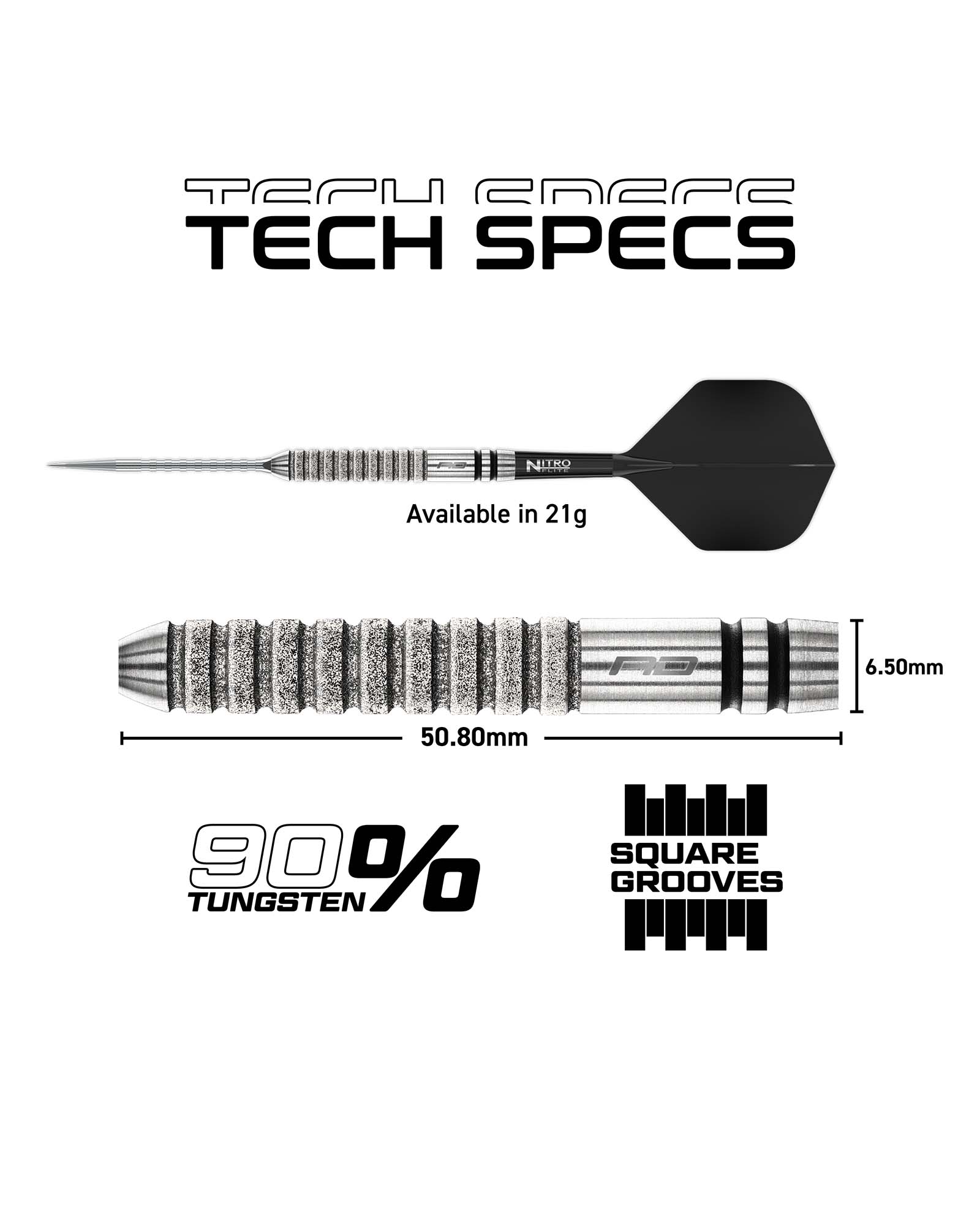 Red Dragon Gian van Veen Tour Edition 21g Switch Point Dart Set - Image 7