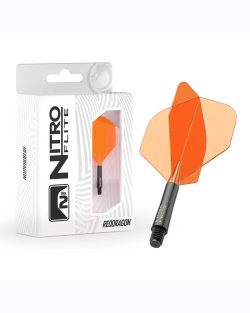 Red Dragon Nitro Flite Black Shaft and Orange Flight