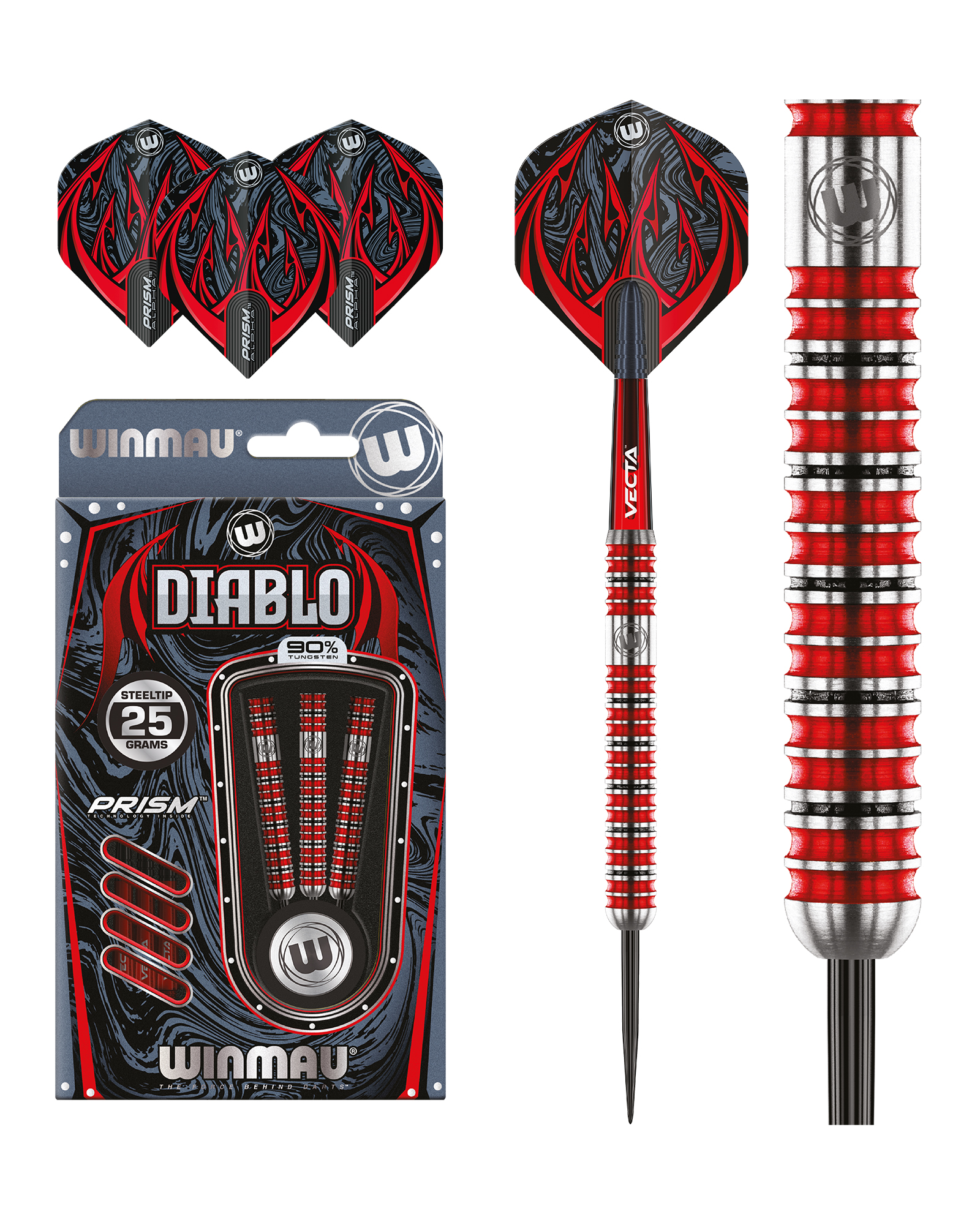 Winmau Diablo 90% Tungsten Dart Set 25g