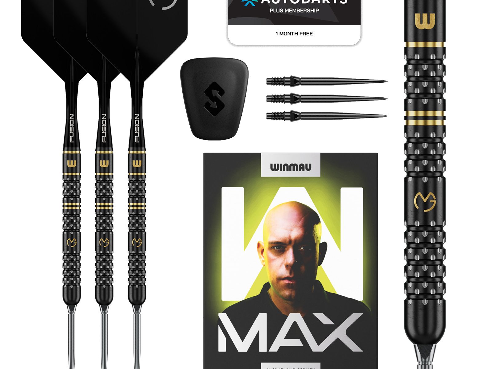 1574 Winmau MvG W-Max 90% Switch Point Darts
