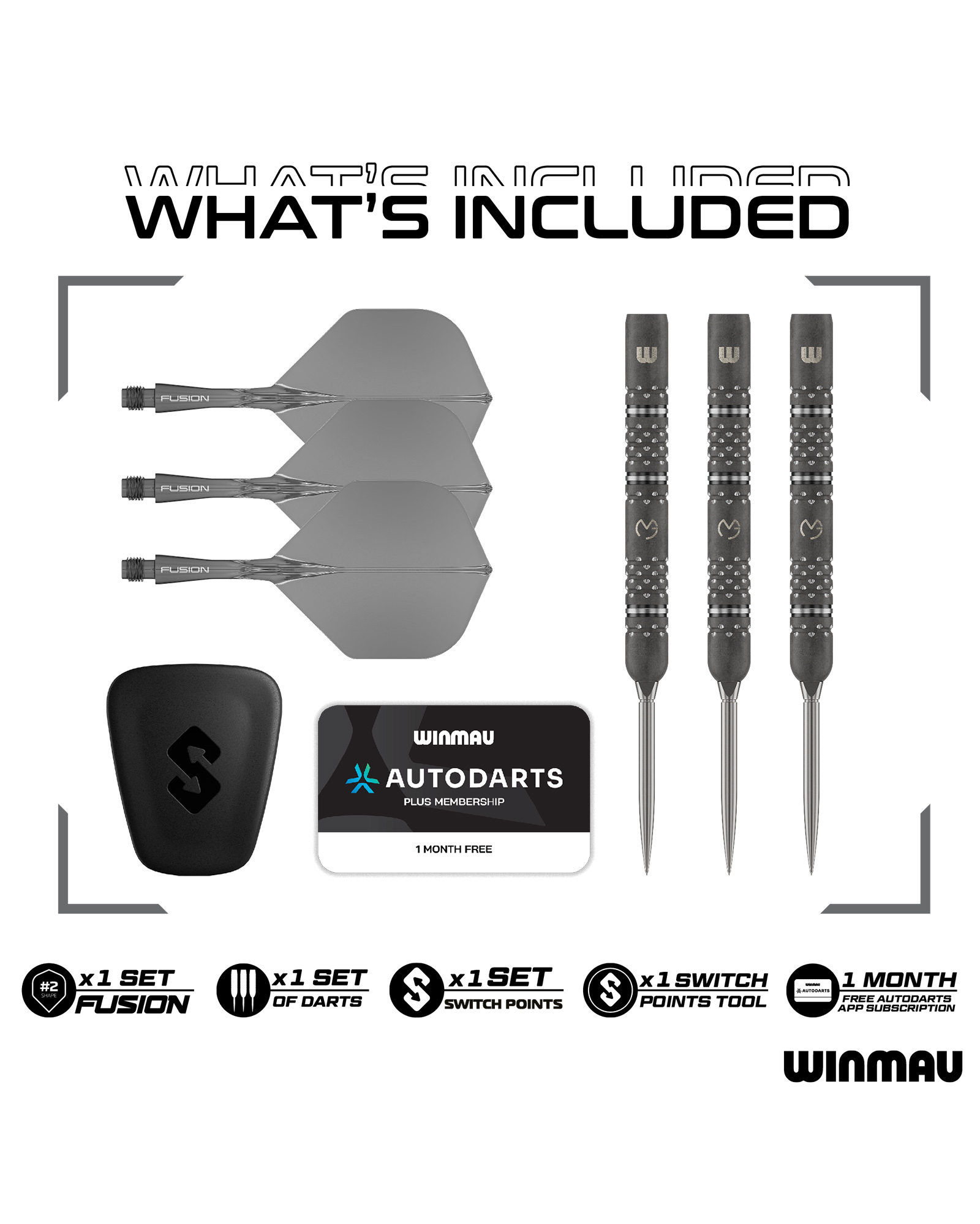 1575 Winmau MvG TS-PRO 90% Switch Point Darts