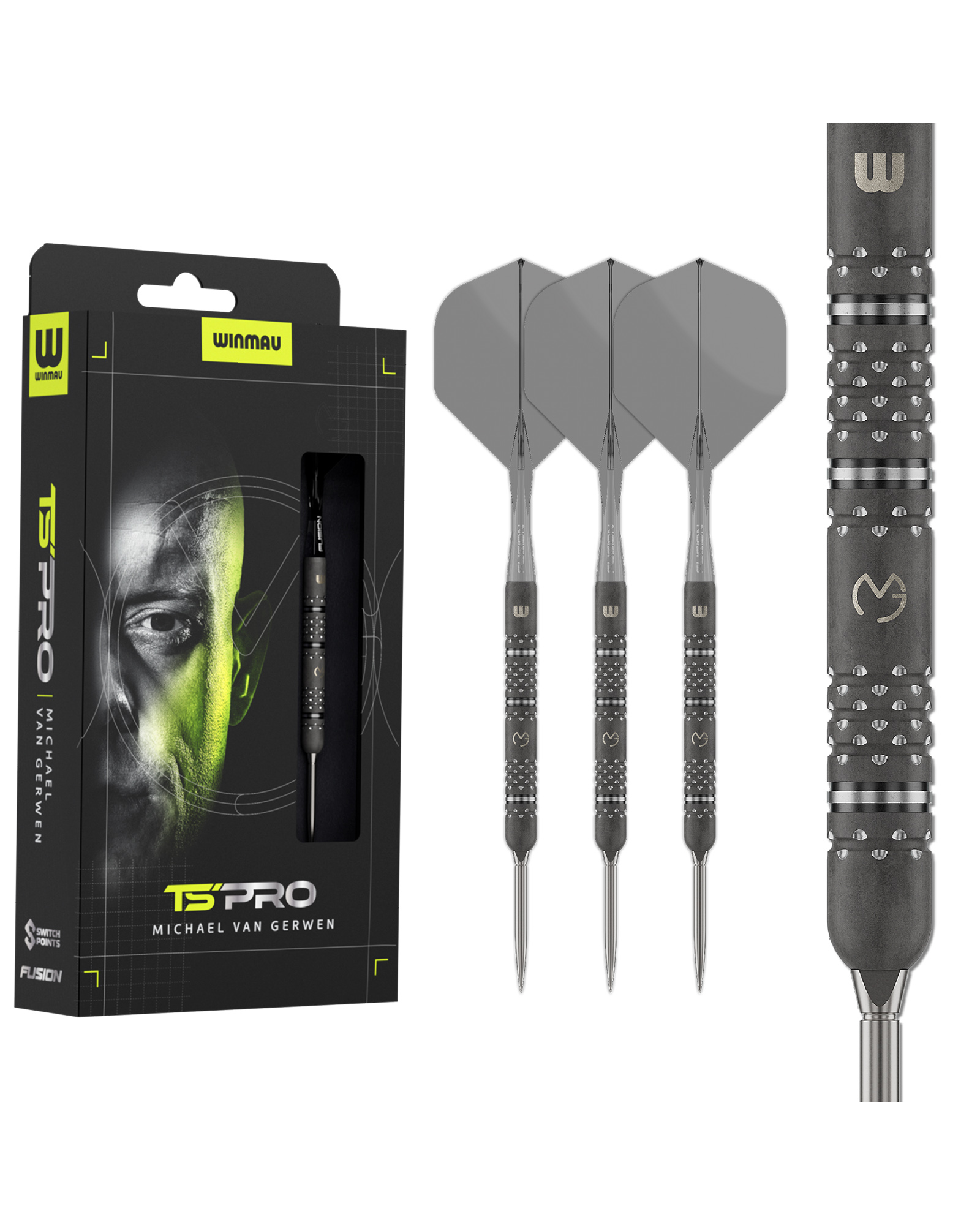 1575 Winmau MvG TS-PRO 90% Switch Point Darts