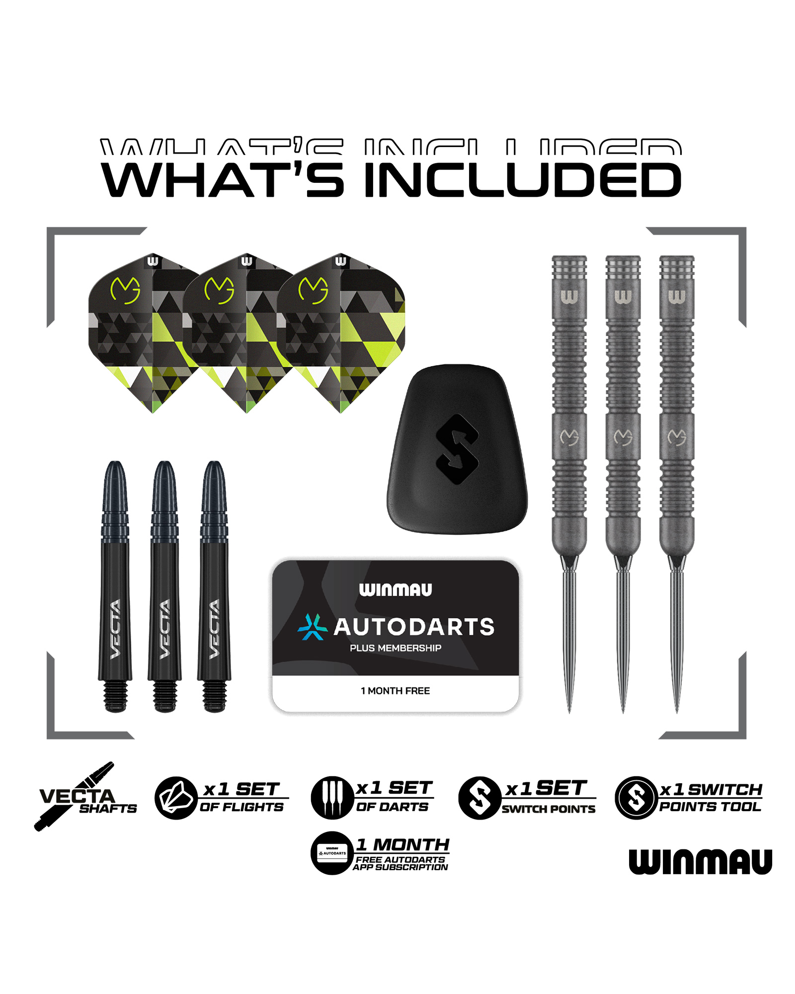 1576 Winmau MvG TS 90% Switch Point Dart
