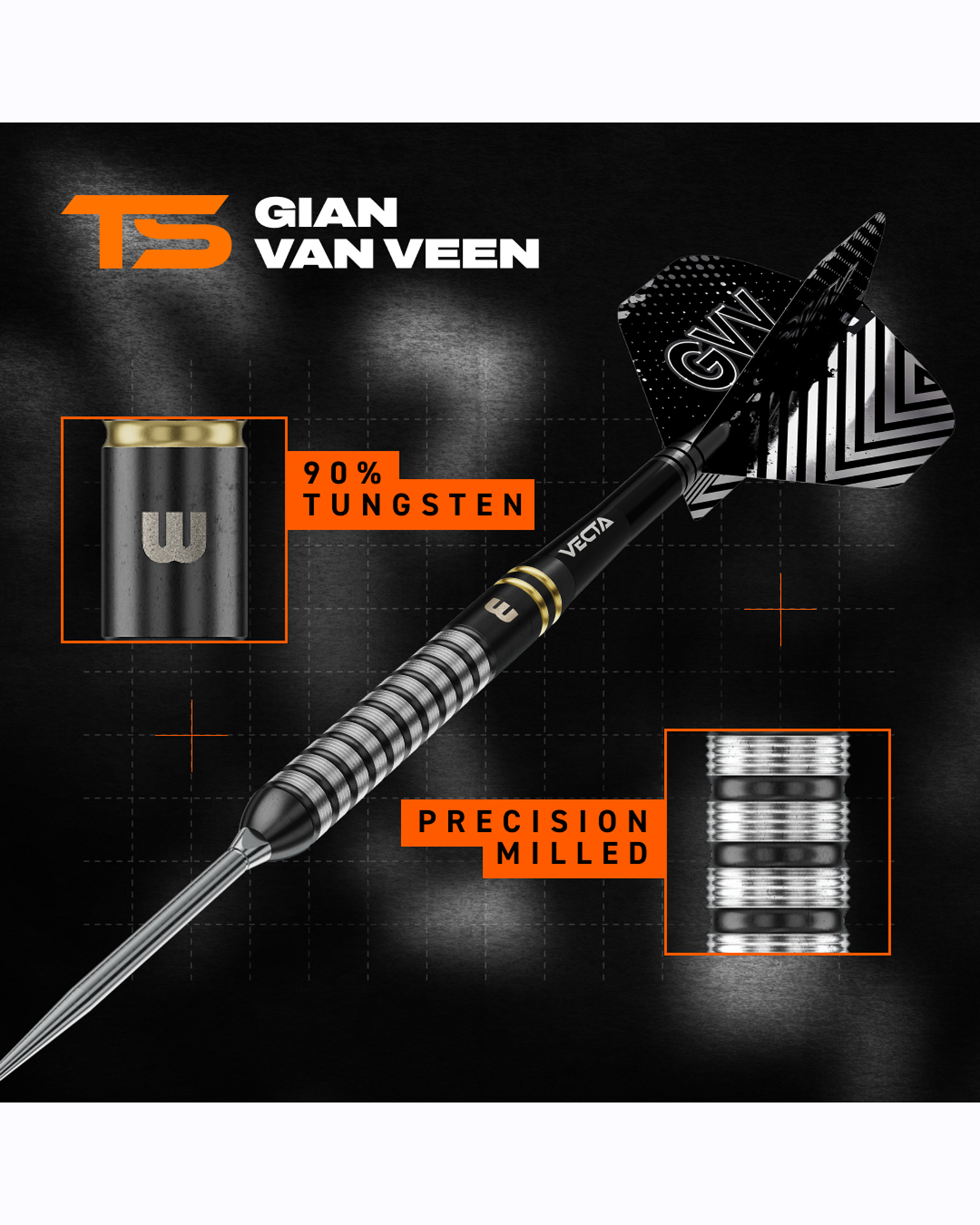 Winmau GVV TS 90% Switch Point Darts - Image 2