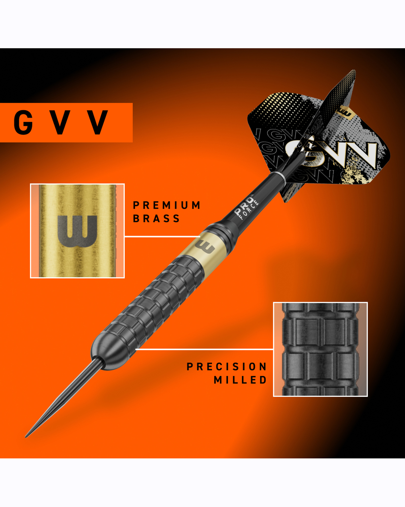 Winmau GVV Core Brass Darts 21g - Image 2